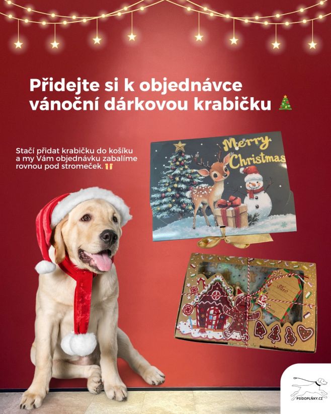 🎄 Chcete mít dárek pro pejska rovnou připravený pod stromeček? Stačí do objednávky přihodit vánoční dárkovou krabičku. 🎁...
